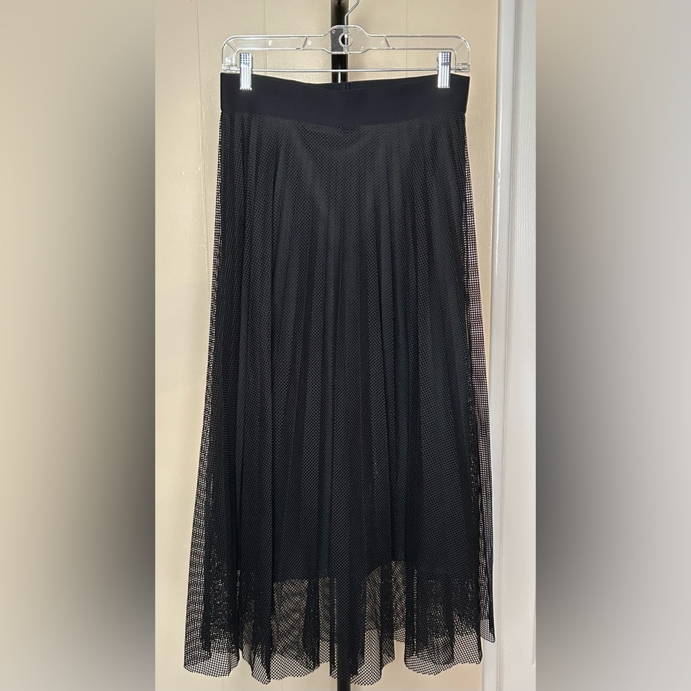 Elegant Black Mesh Skirt from MNG